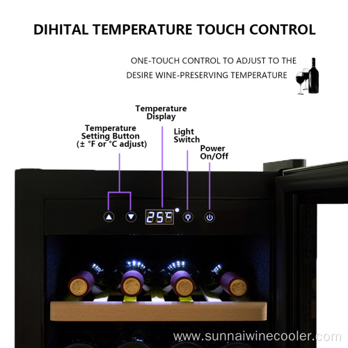 Customized 38 Bottles Single Zone Wine Coolers